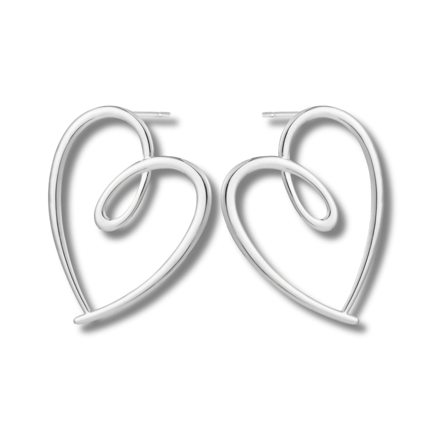 Herzohrstecker „Love Line“ – vergoldeter Edelstahlschmuck