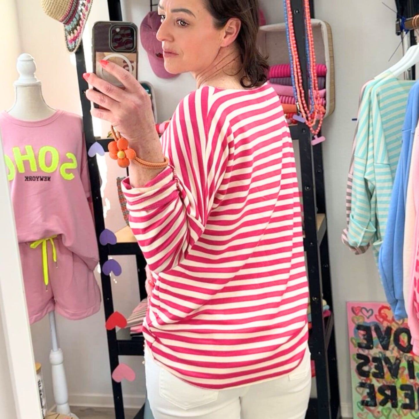 Streifen-Shirt „CIAO“ – locker, weich & stylisch 38 bis 44