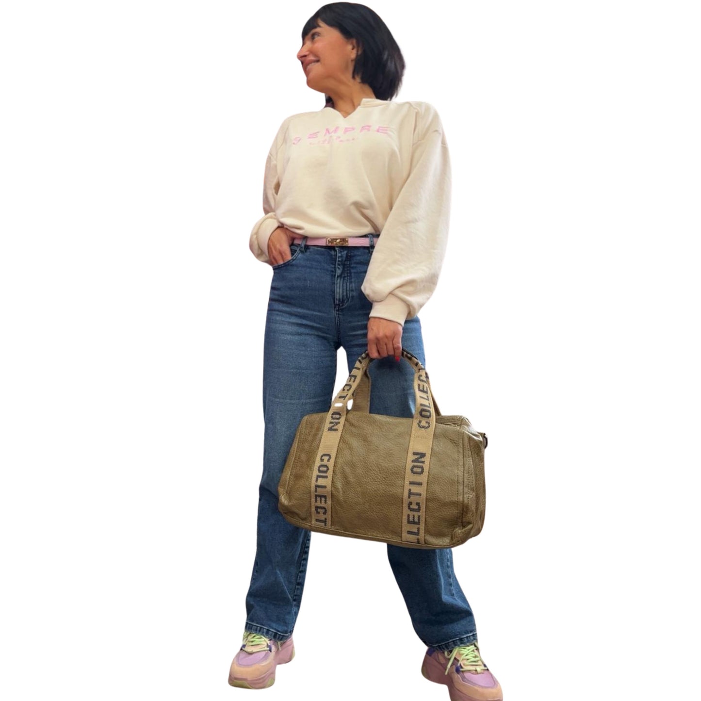 Damen Tasche XL – Stylische Weekender Bag mit Statement Träger