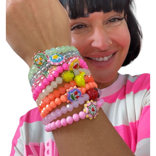 Candy Crystal Armband – verspielt, bunt & voller Sommerliebe 🍓🐢🍍💖