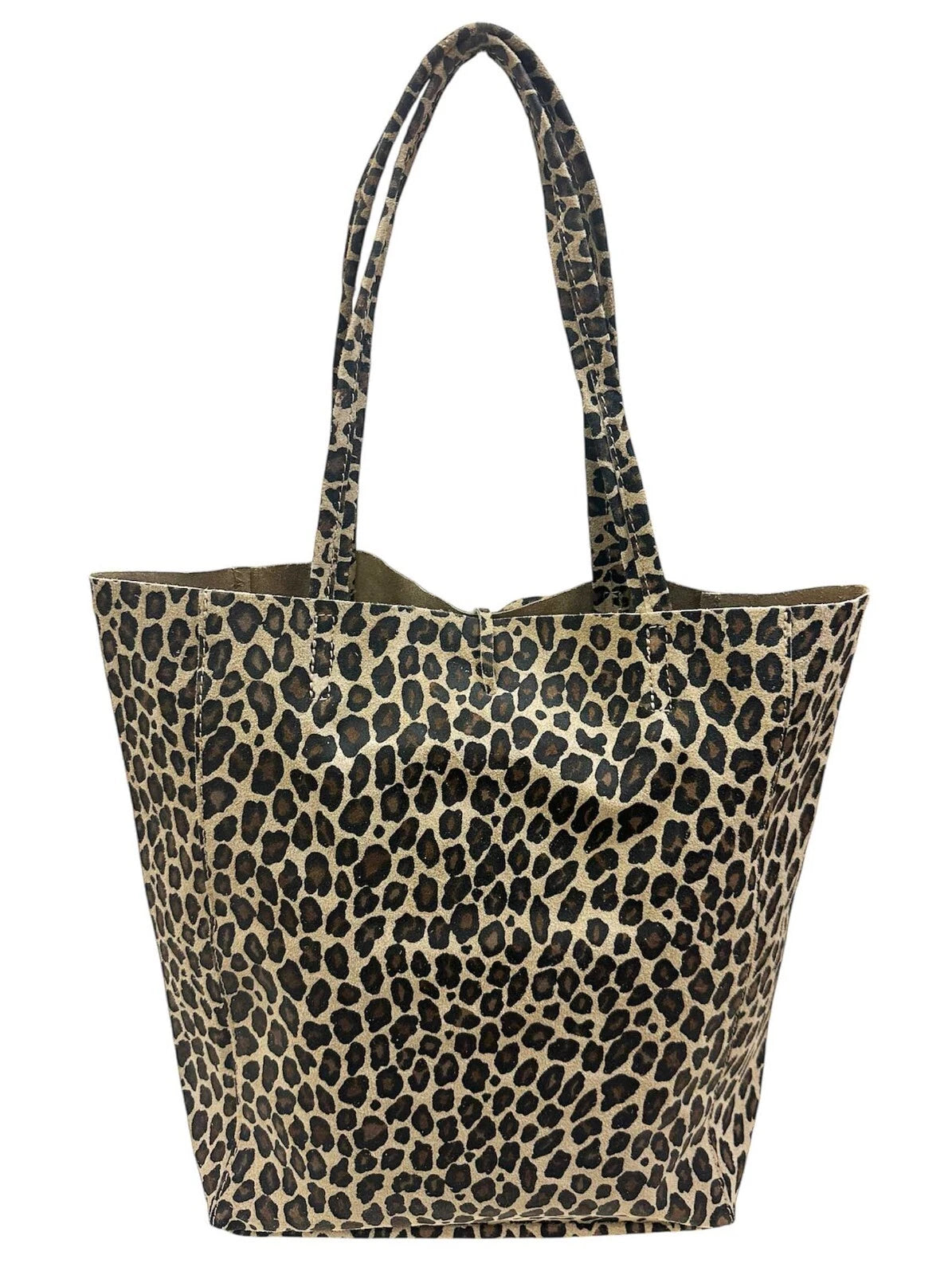 Große Echtleder Shopper Tasche Leo – Wildleder & Veloursleder