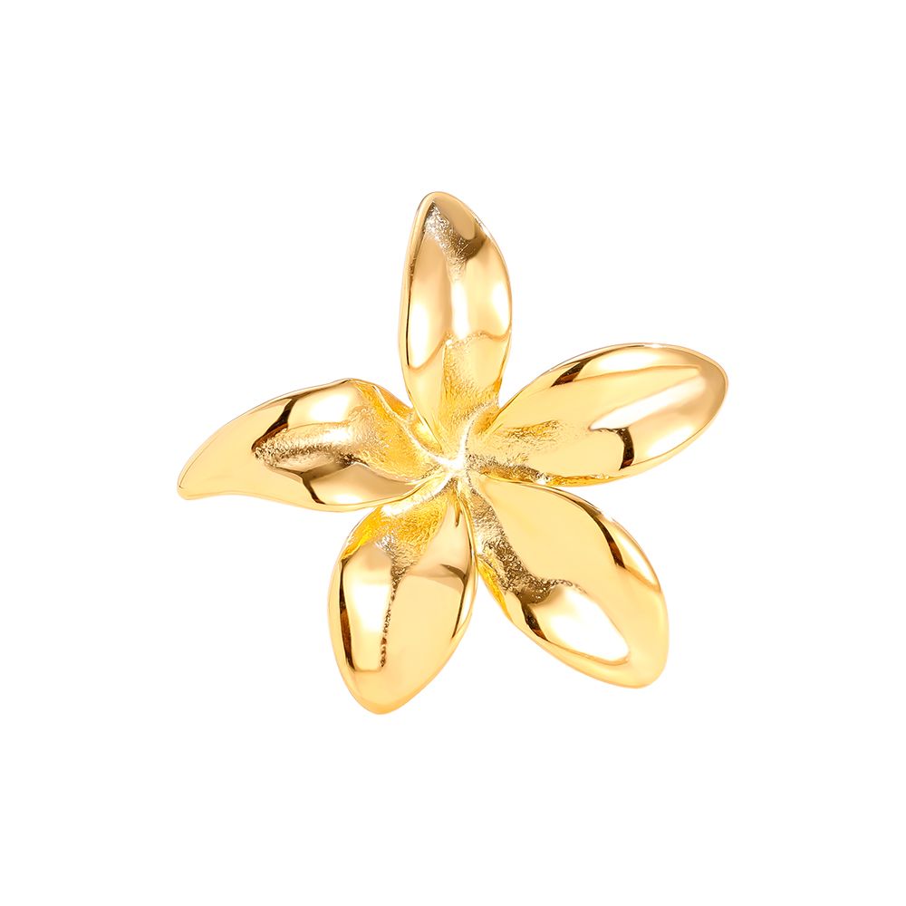 Eleganter Bluetenring aus Edelstahl verstellbar in Gold und Silber – femininer moderner Damenring von Schenkt ein Herz