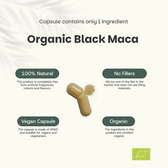 Schwarze Maca Kapseln – Natürliche Kraft für deinen Alltag