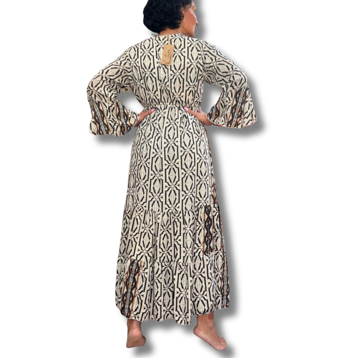 Seiden Maxi Kleid „Nomad Chic“ – Boho & Edel