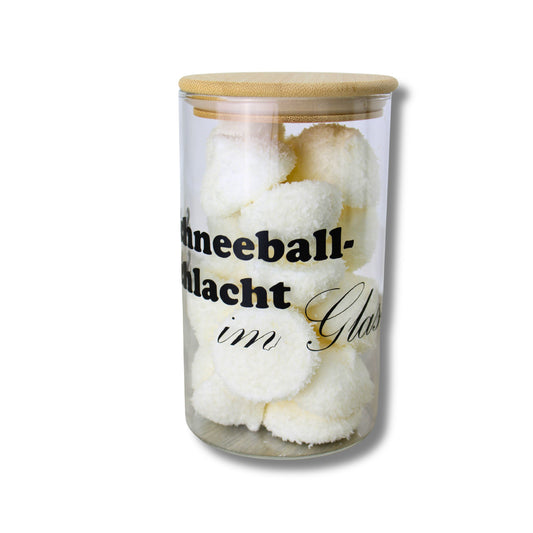 Schneeballschlacht im Glas – Winterspaß zum Verschenken