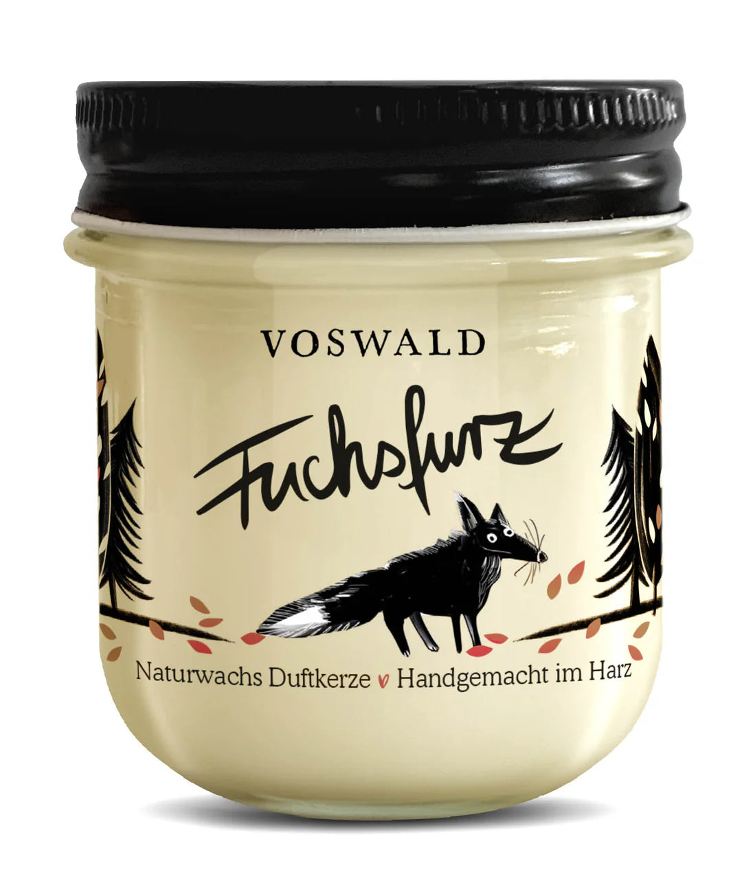 Duftkerze Fuchsfurz Pfirsich Aprikose Cassis Mandel – handgemacht Schenkt ein Herz
