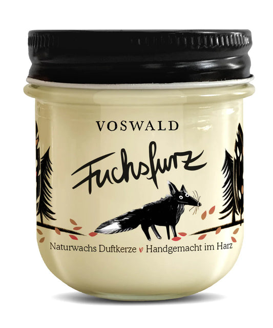 Duftkerze Fuchsfurz Pfirsich Aprikose Cassis Mandel – handgemacht Schenkt ein Herz