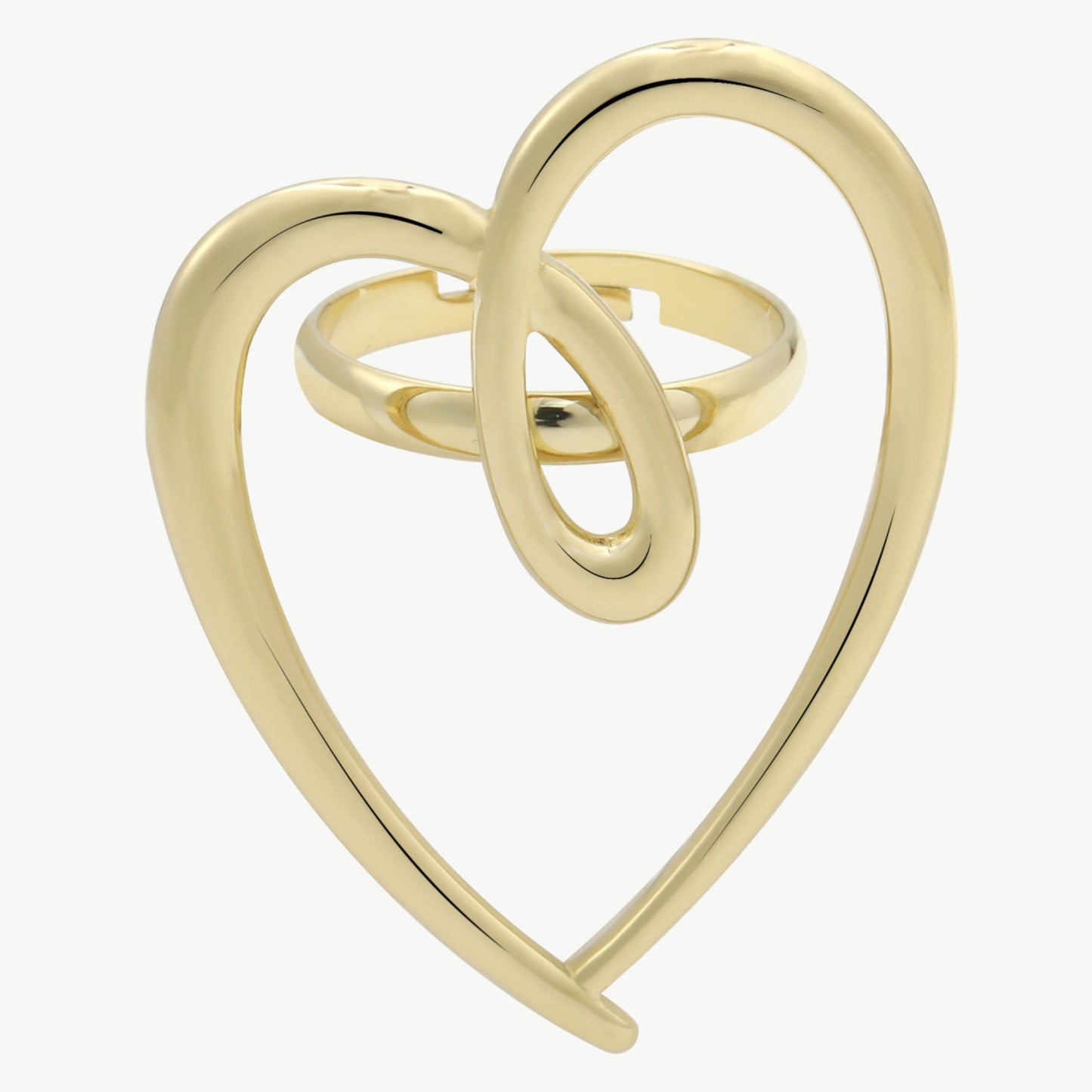 Herzring „Love Line“ – vergoldeter Edelstahlschmuck
