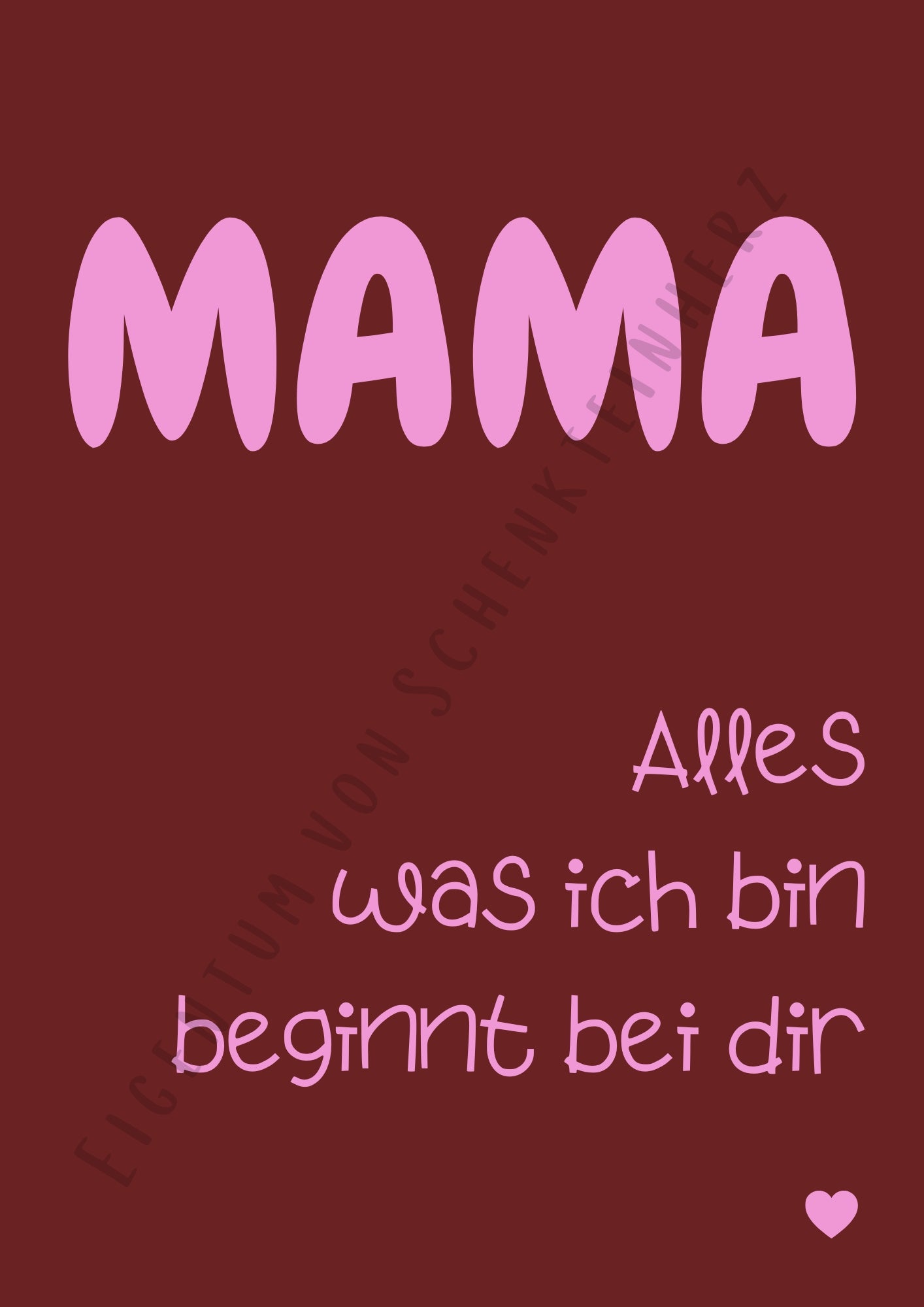 Hochwertiges Poster im Bilderrahmen – ein Stück Herz für dein Zuhause