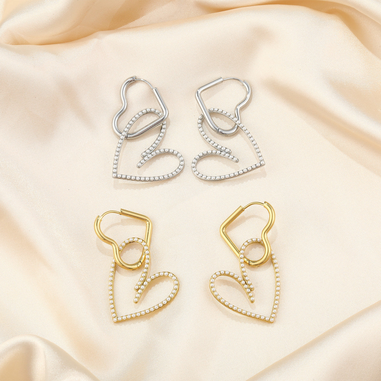 Herzpoesie“-Perlenohrringe