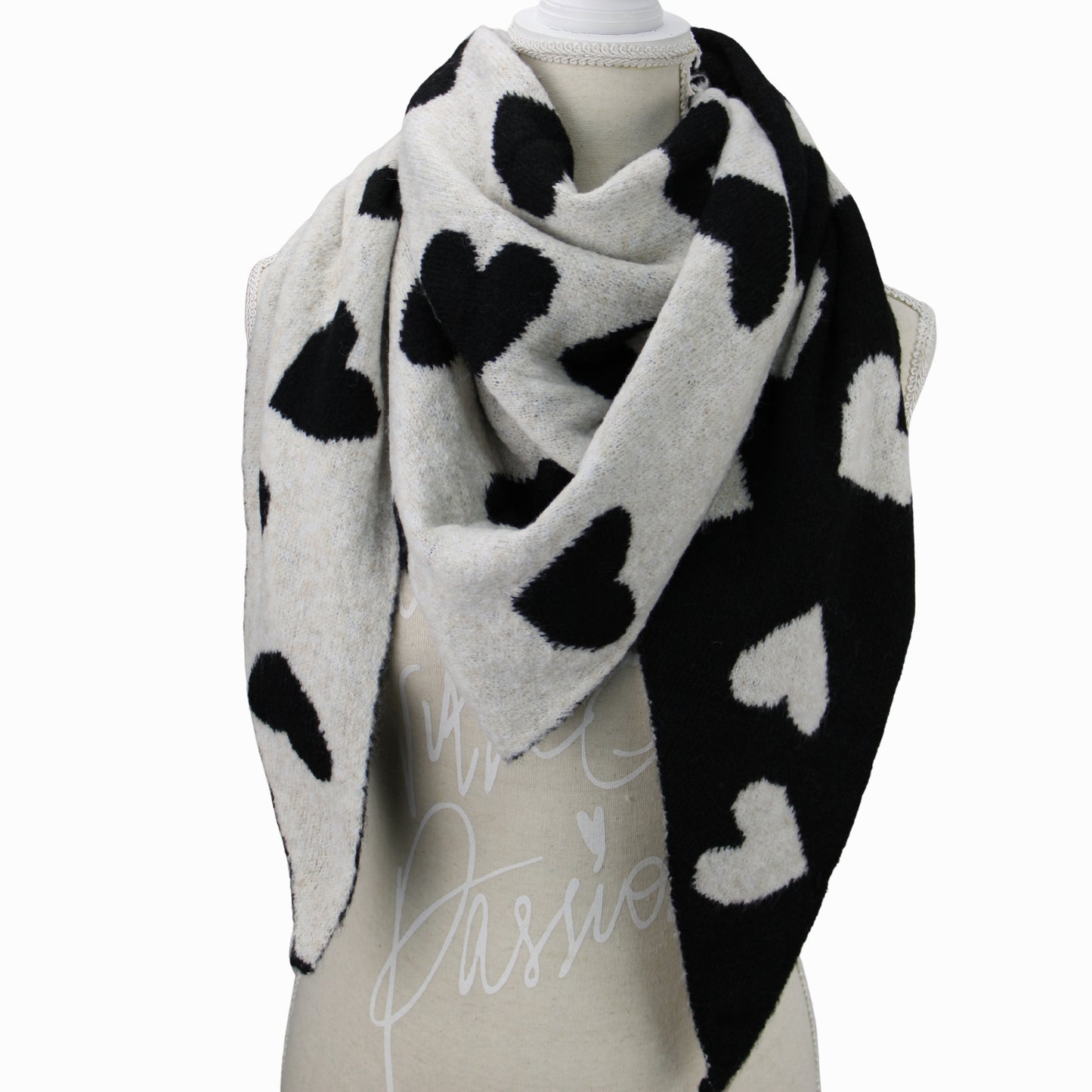 Wendbarer Herz-Schal – doppelt schön, doppelt warm