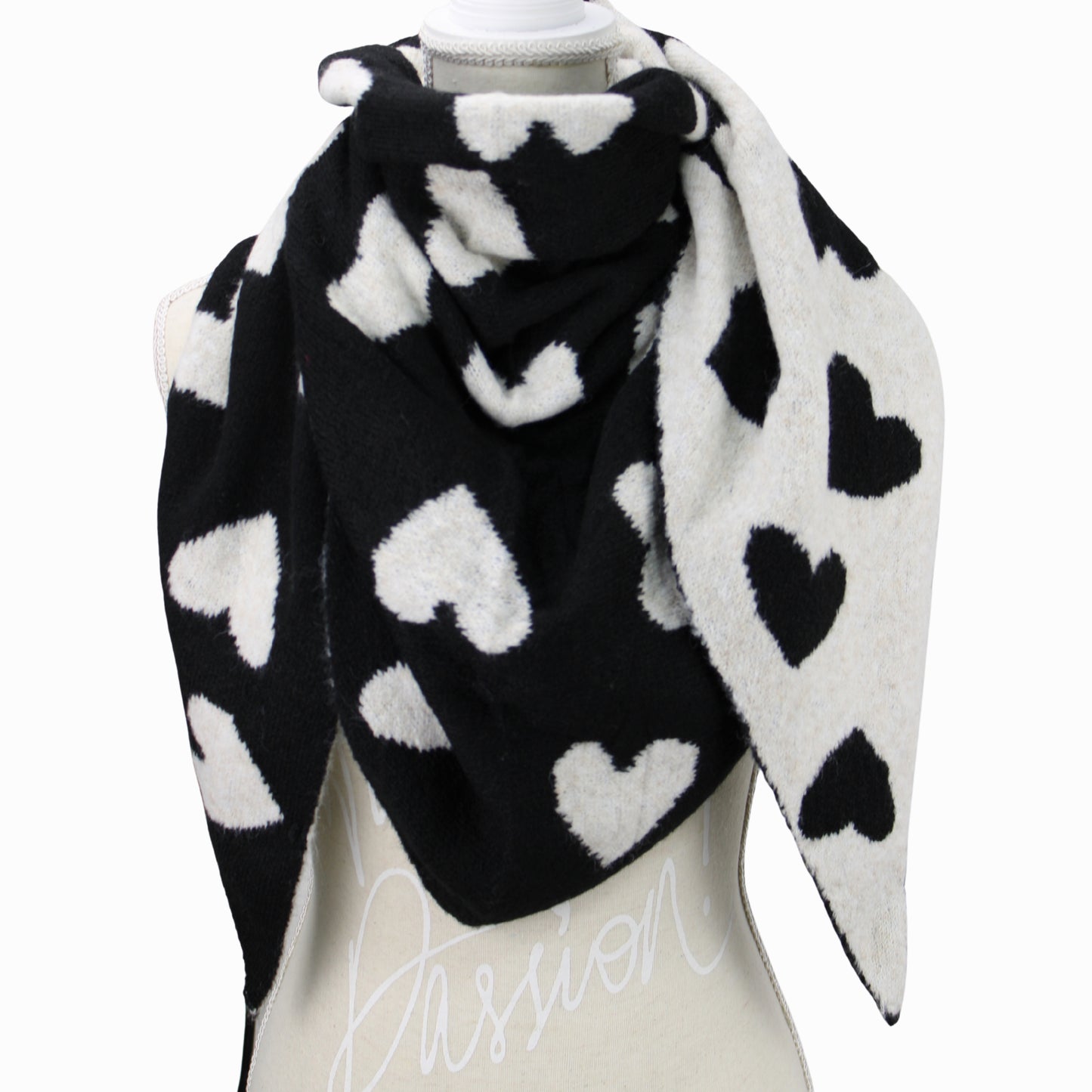 Wendbarer Herz-Schal – doppelt schön, doppelt warm