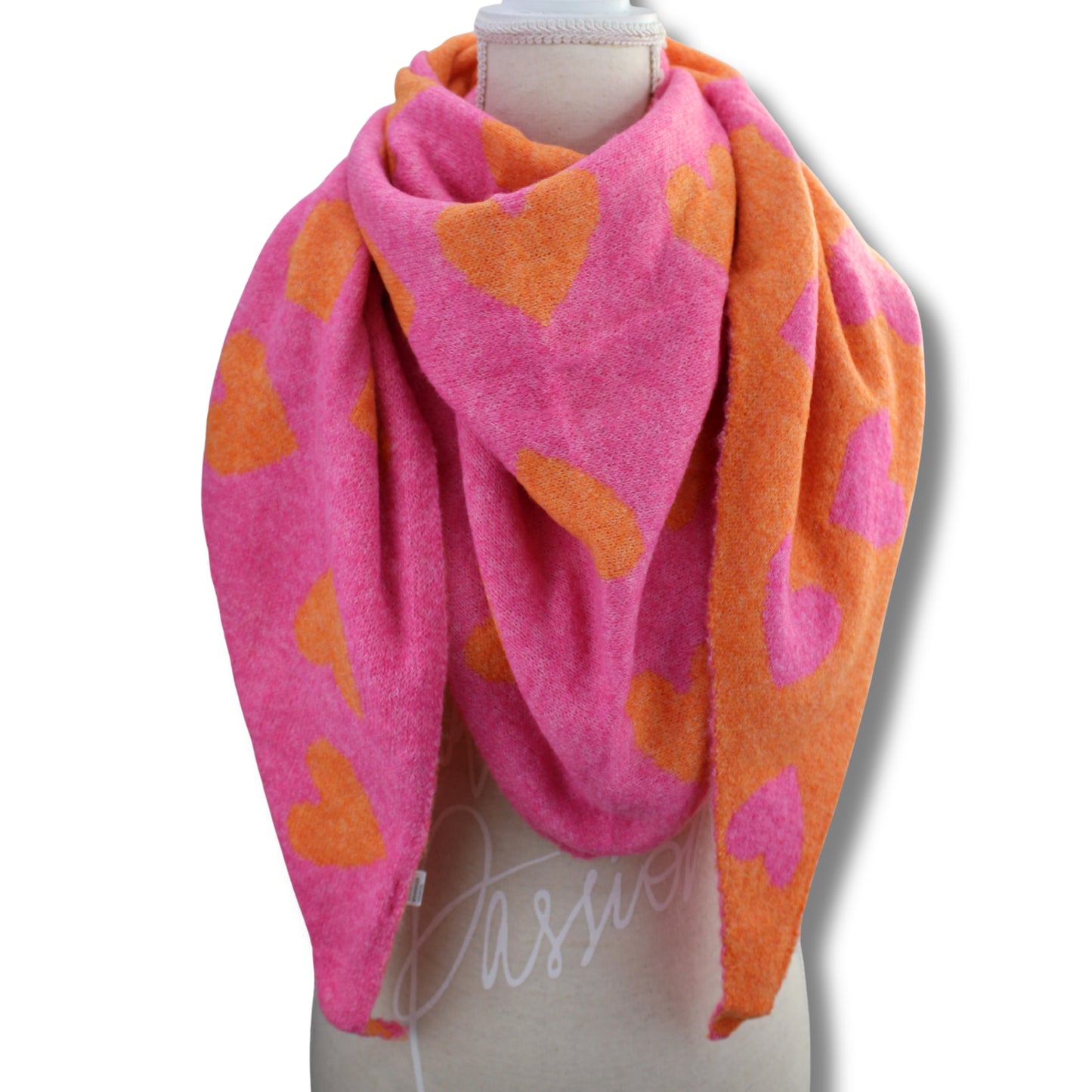 Wendbarer Herz-Schal – doppelt schön, doppelt warm