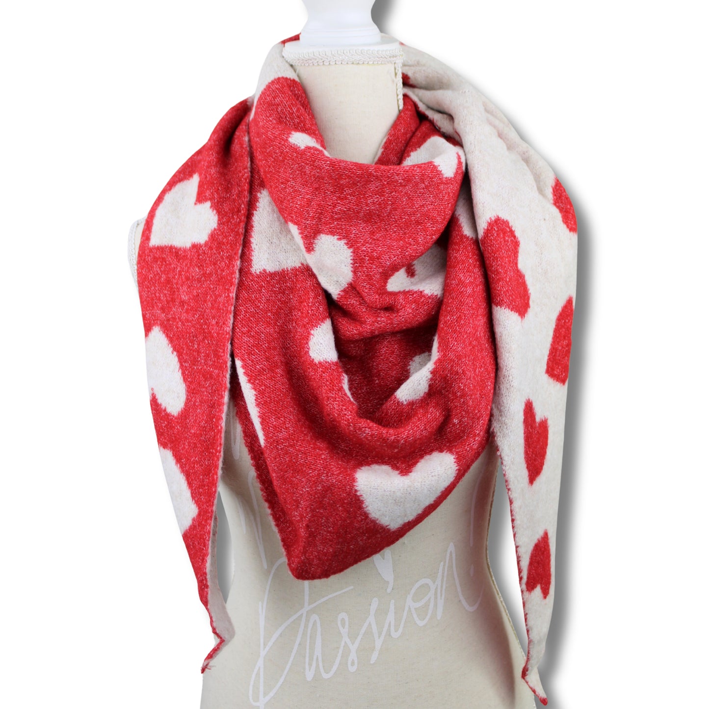 Wendbarer Herz-Schal – doppelt schön, doppelt warm