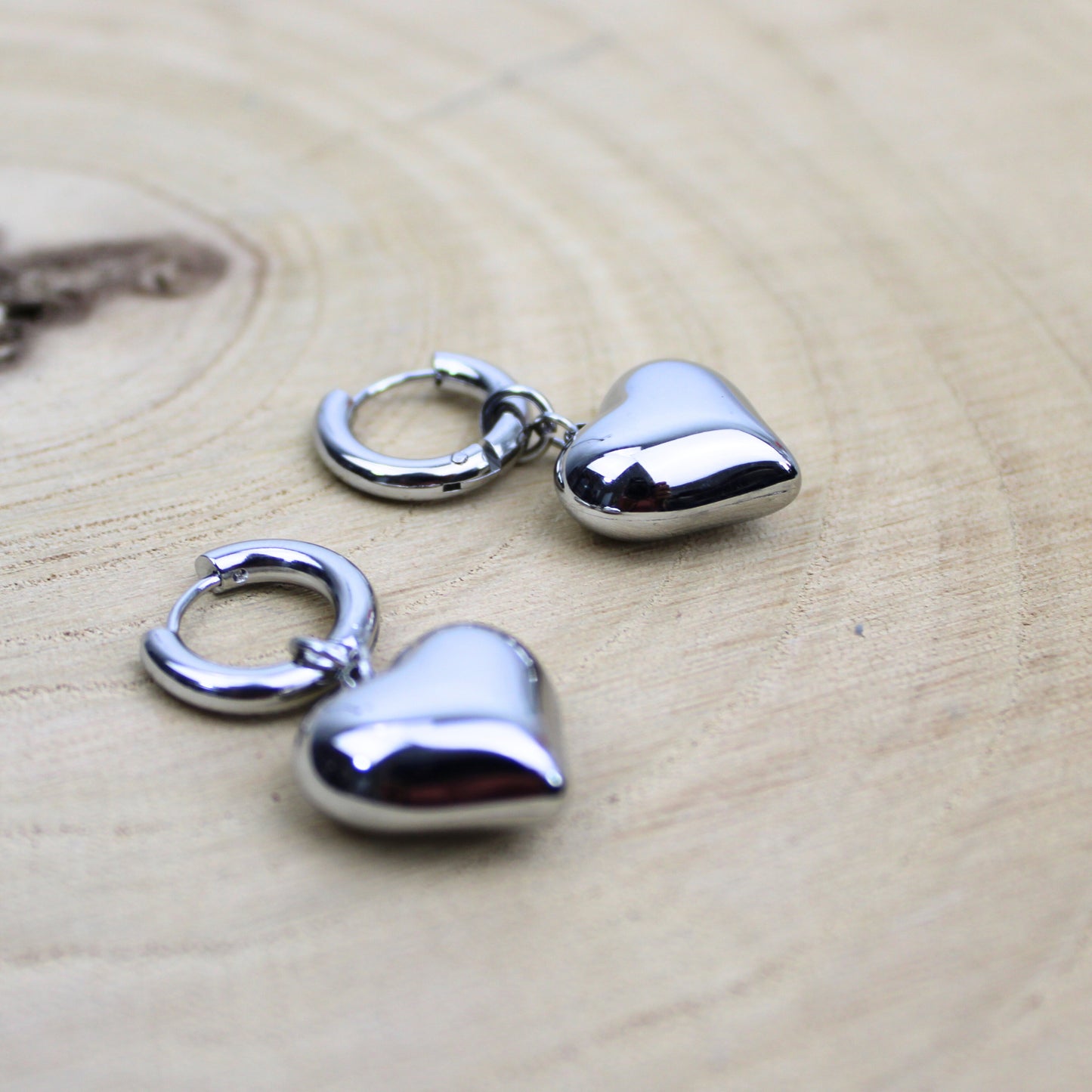 Herzohrringe – Edelstahl