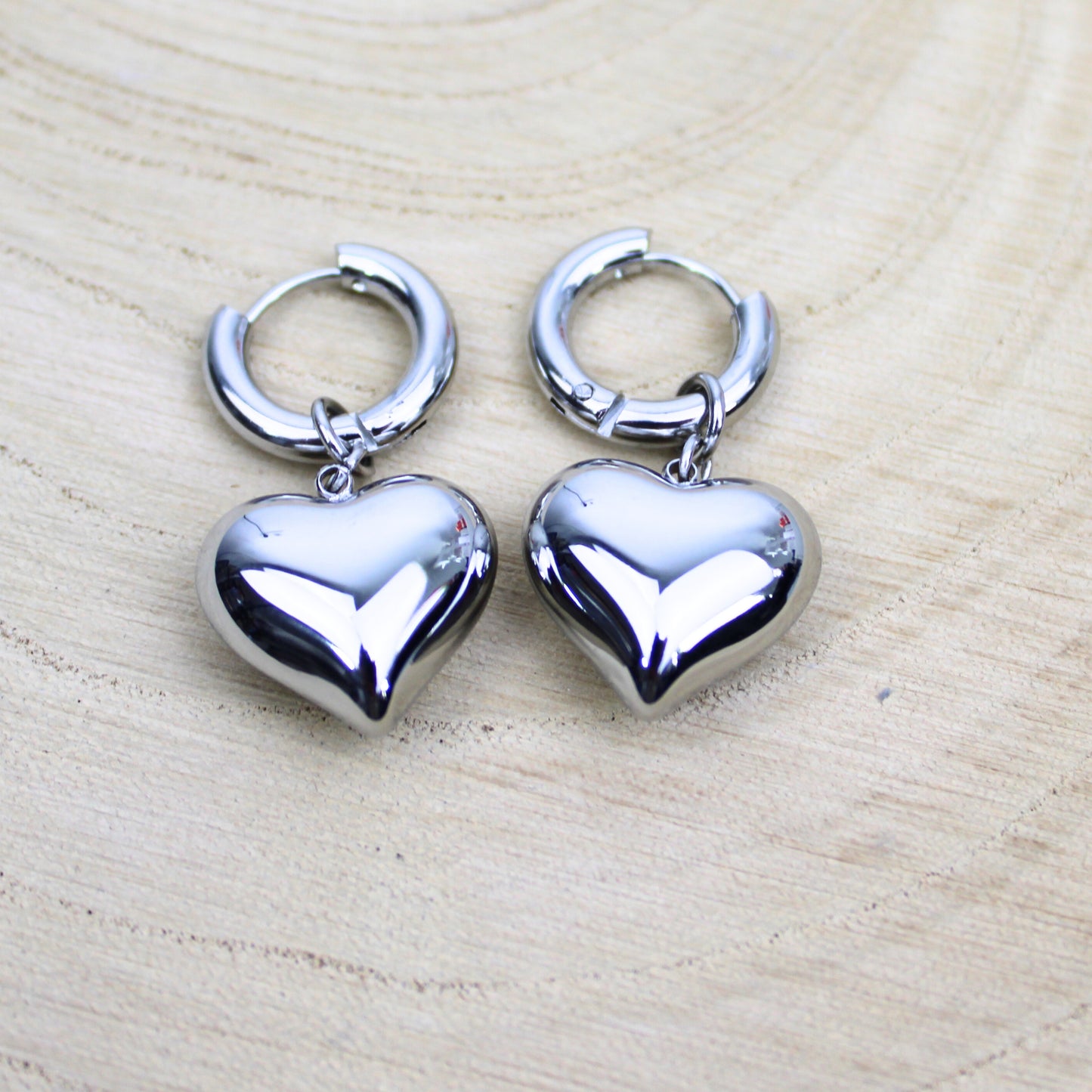 Herzohrringe – Edelstahl