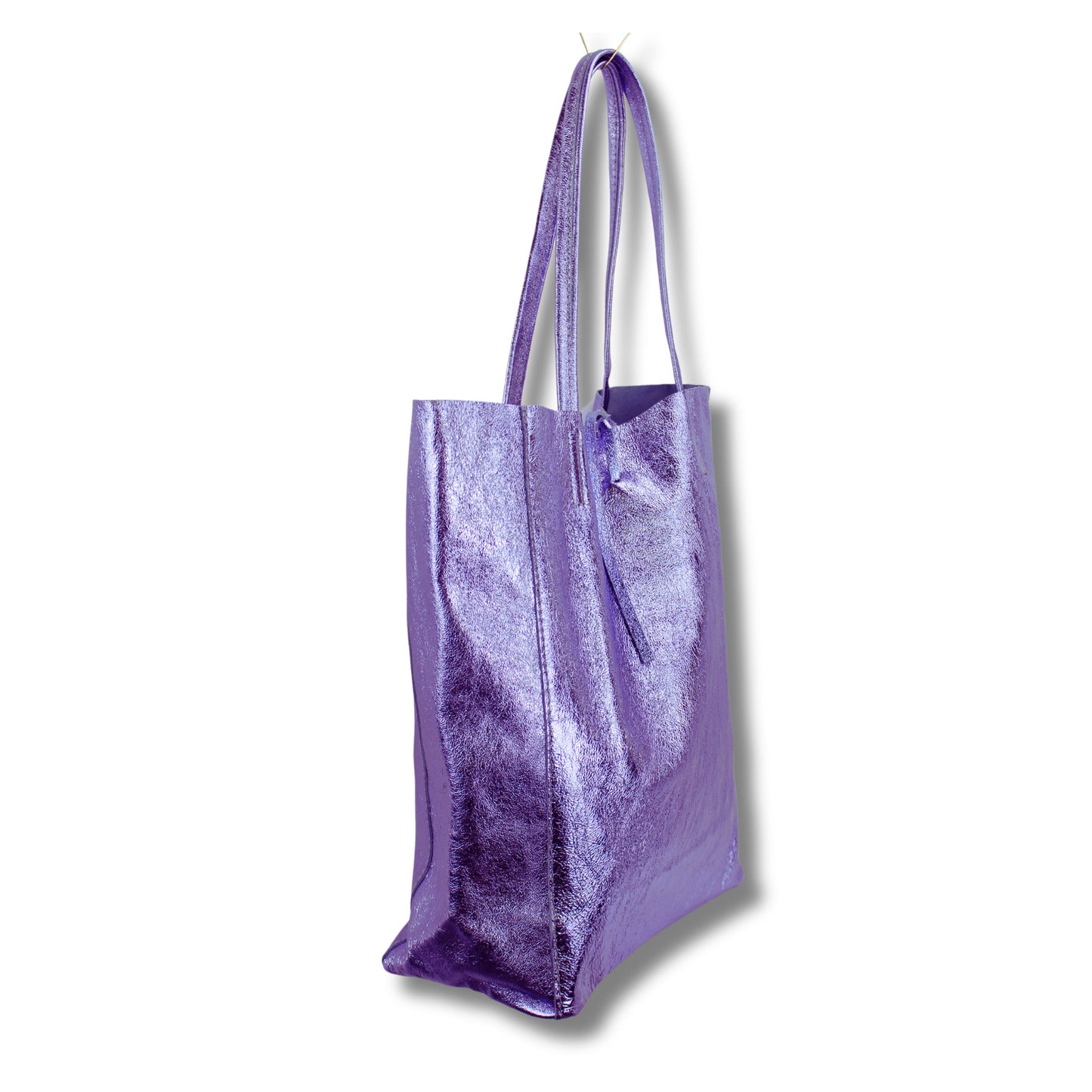 Metallic Echtleder Shopper