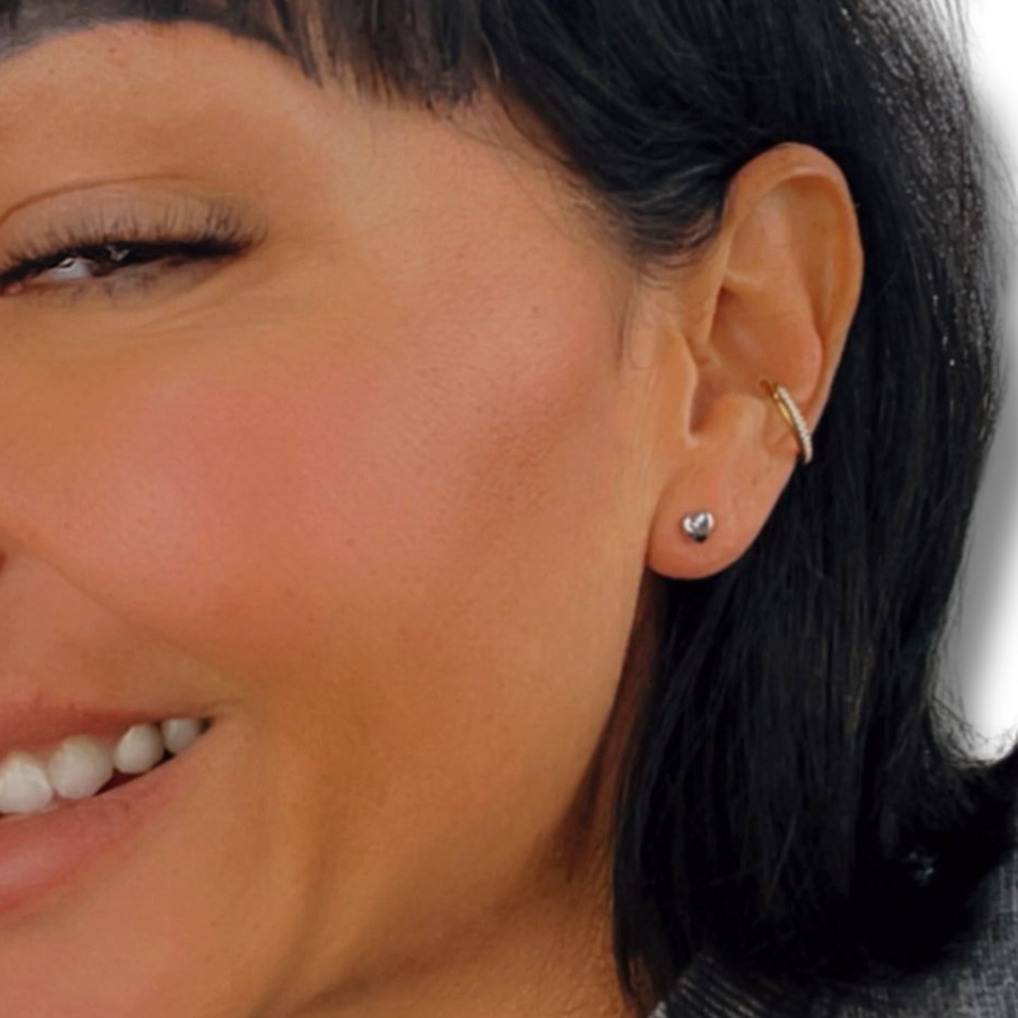 Mini-Herz-Ohrstecker aus Edelstahl