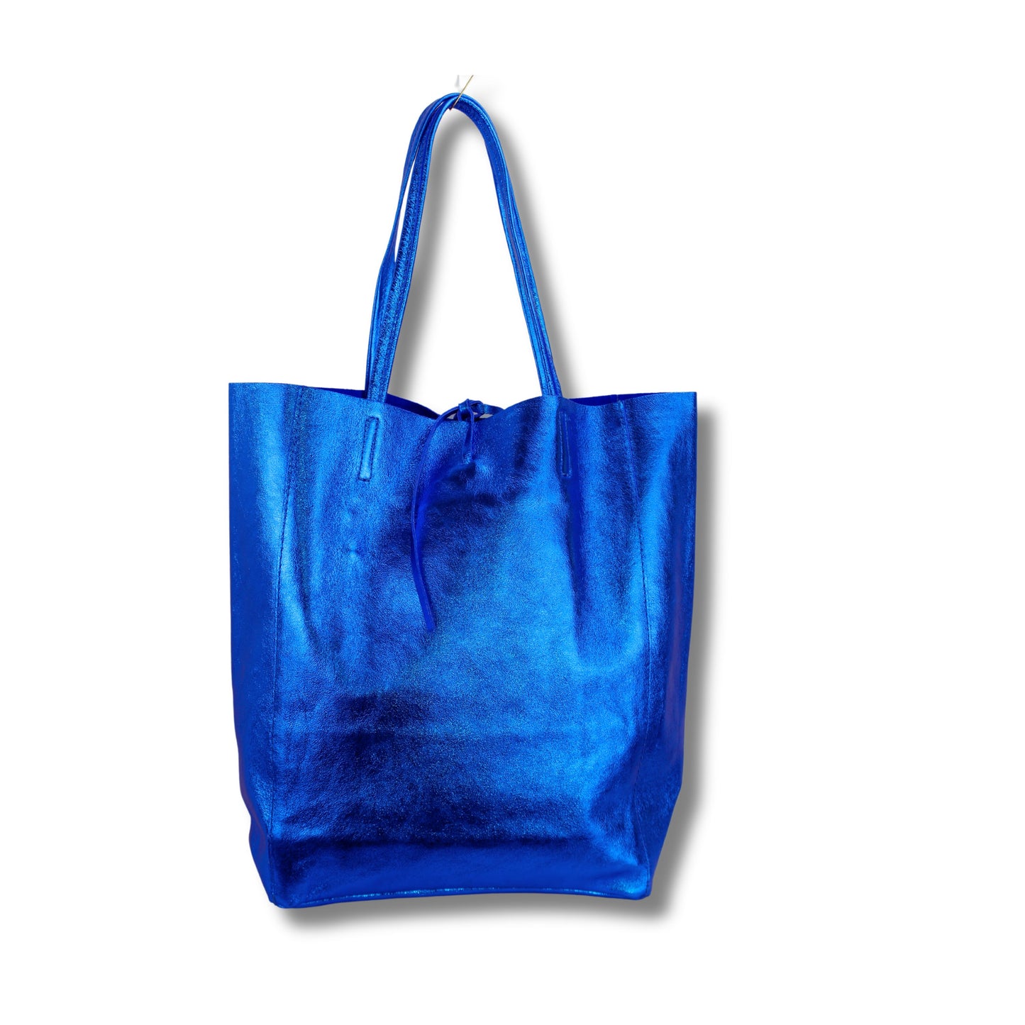 Metallic Echtleder Shopper