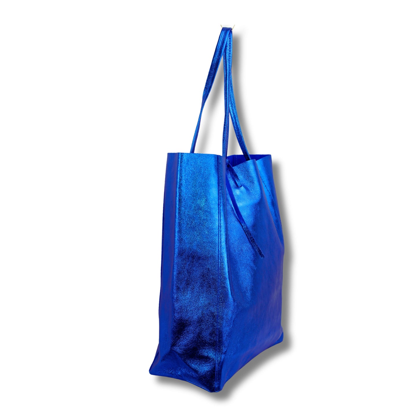 Metallic Echtleder Shopper