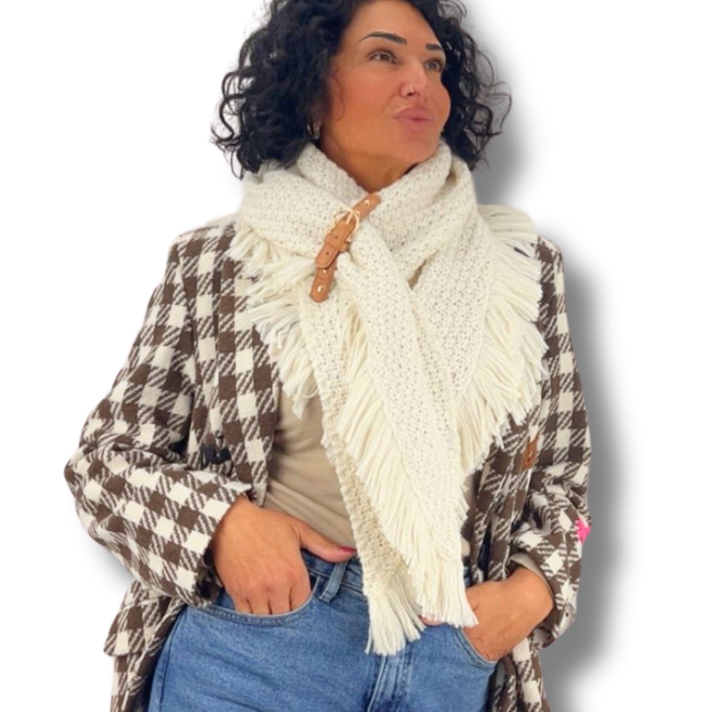 Gehäkelt­er Dreiecksschal aus Viskose – weich, leicht & zeitlos