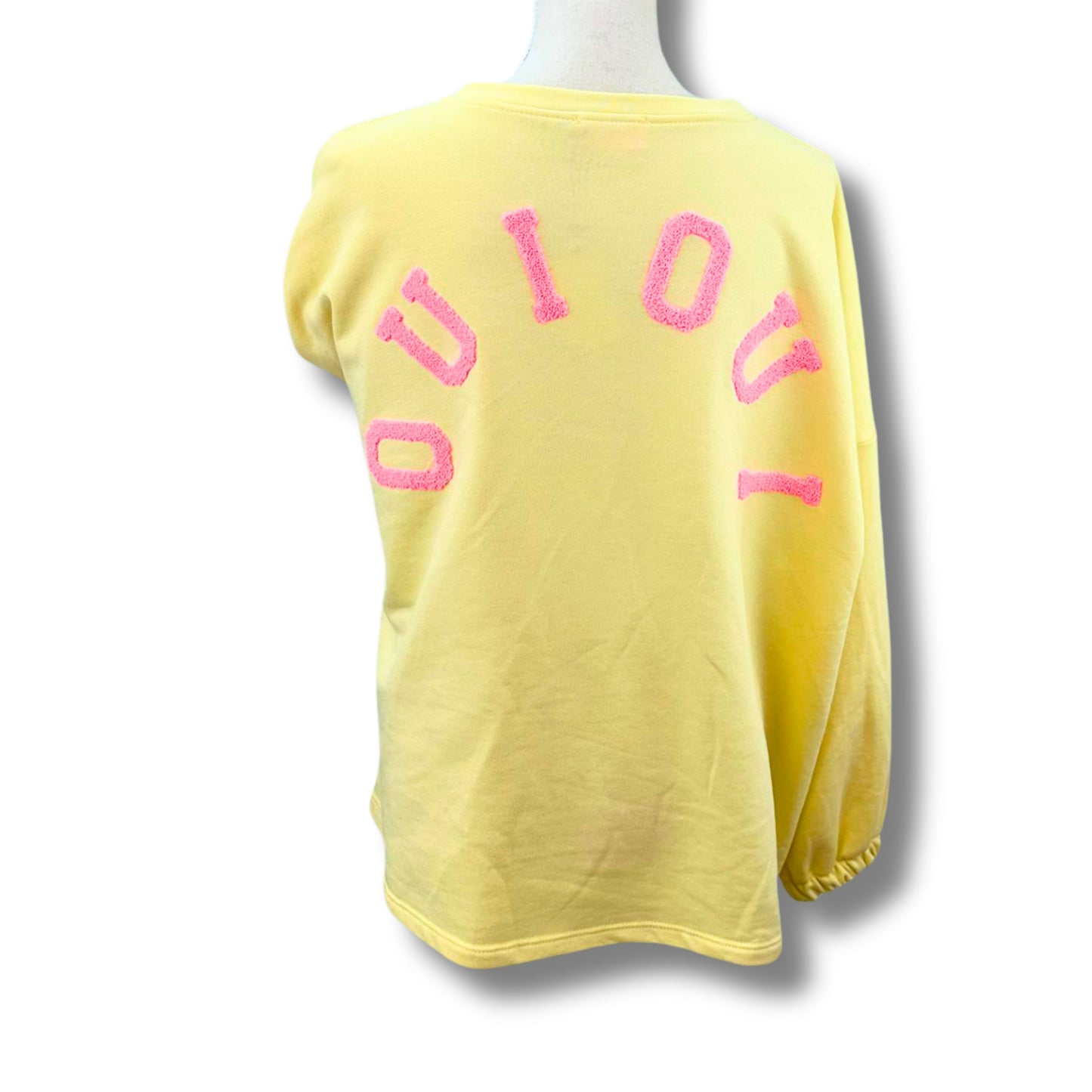 Oui oui-Sweatshirt mit Neon-Akzenten