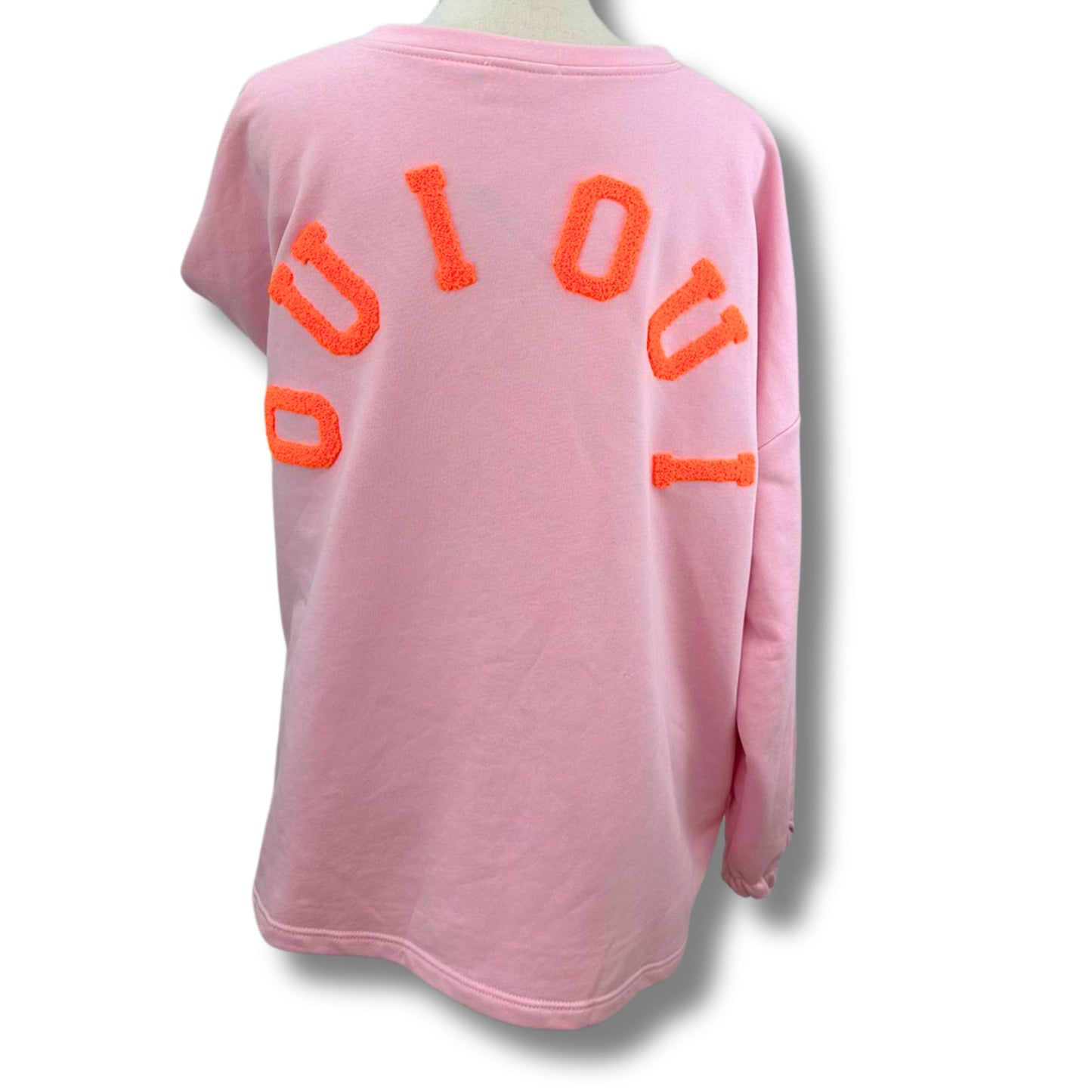 Oui oui-Sweatshirt mit Neon-Akzenten