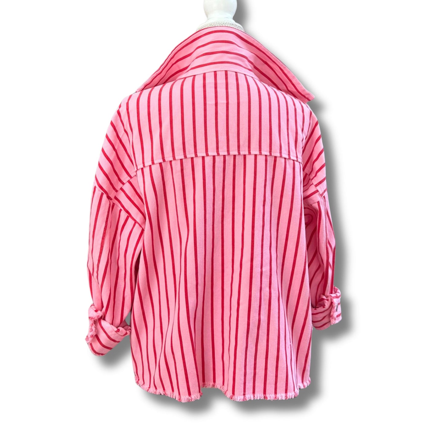 Streifen Jeansjacke – leicht, lässig & ein echter Hingucker