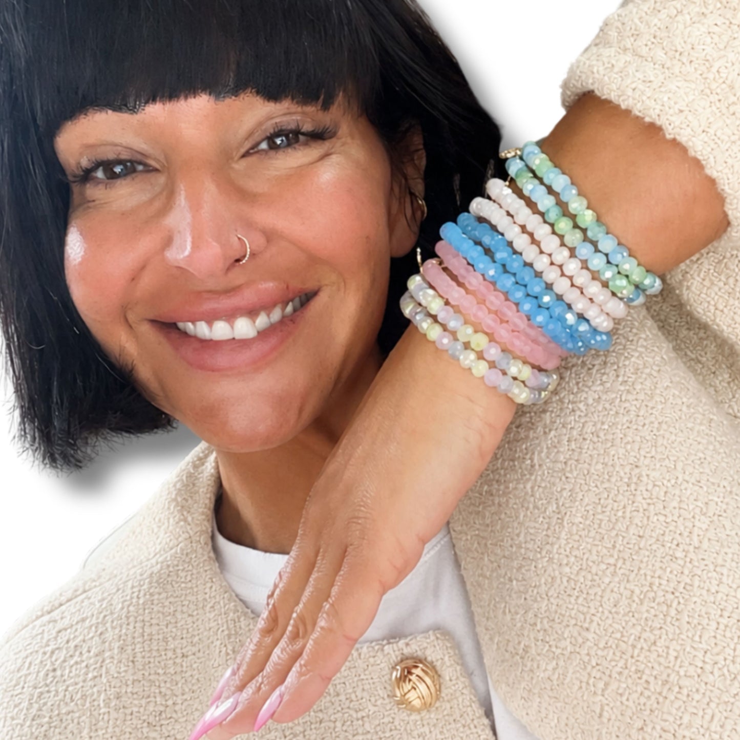 Funkelndes Armband – elastisch & farbenfroh