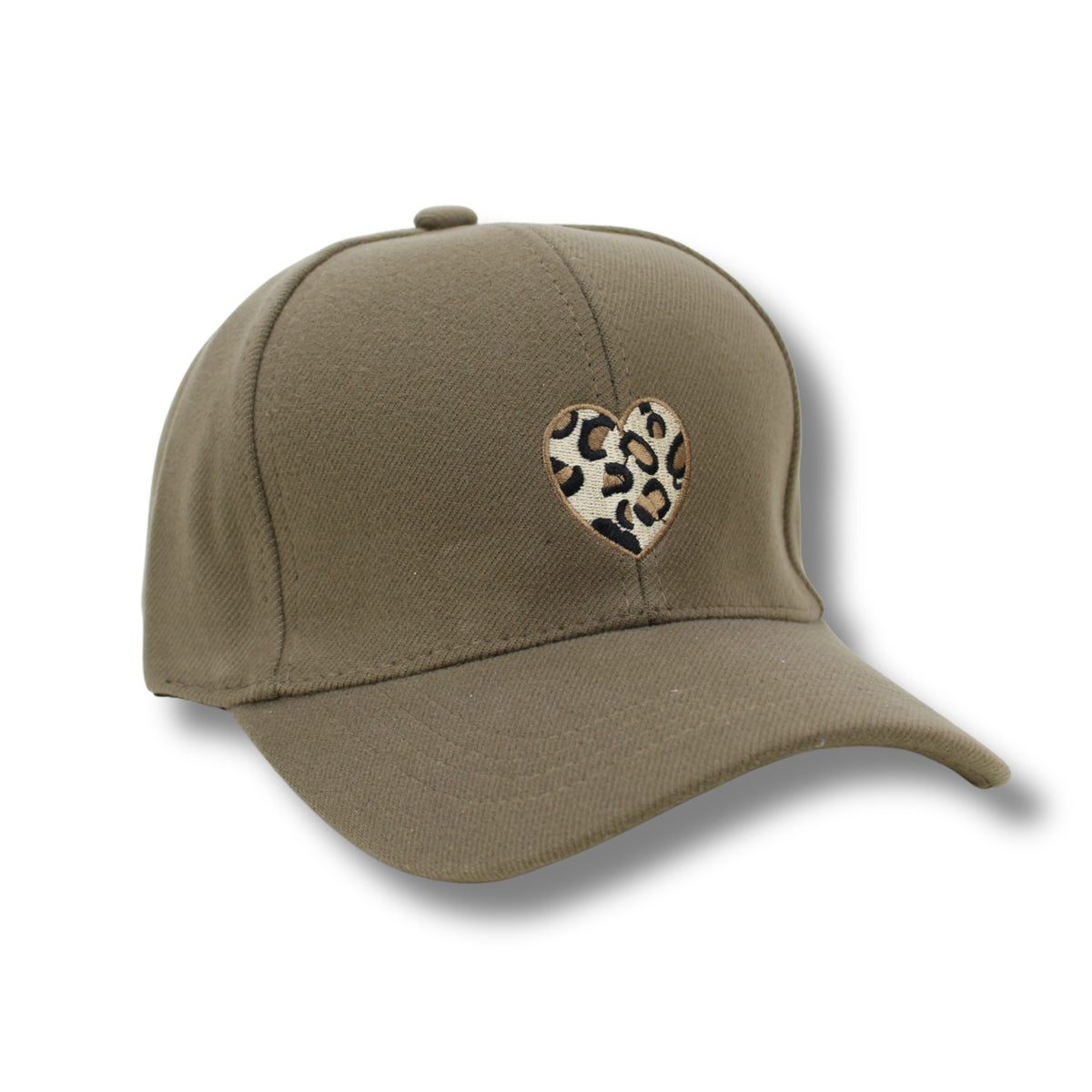 Statement Cap Khakibraun mit gesticktem Herz – stylisches Accessoire Schenkt ein Herz