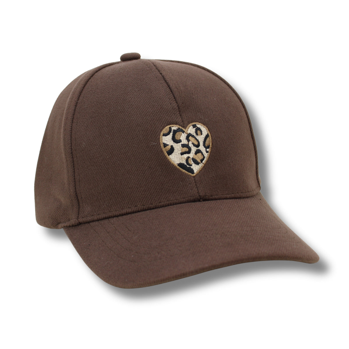 Statement Cap mit gesticktem Leopard-Herz in Braun – Schenkt ein Herz