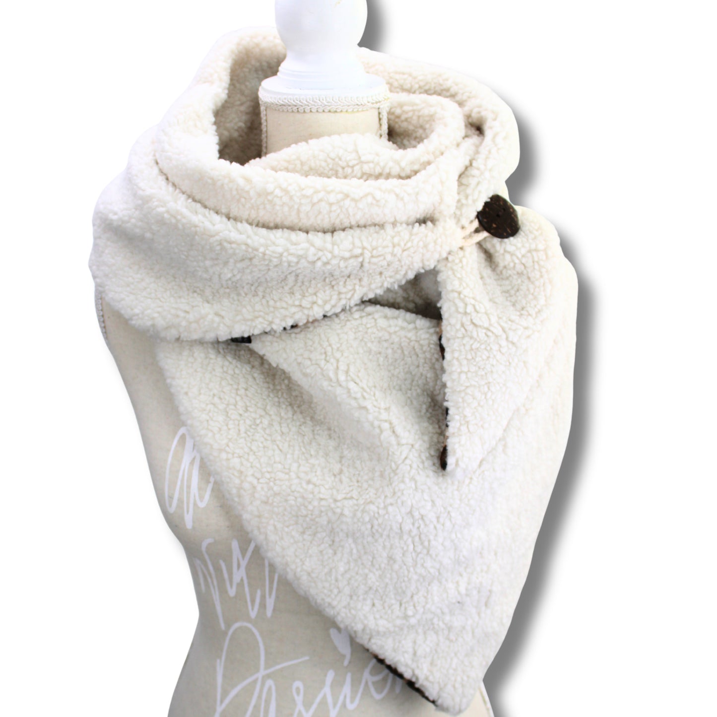 Kuscheliger Dreiecksschal – Leopard & Teddyfell