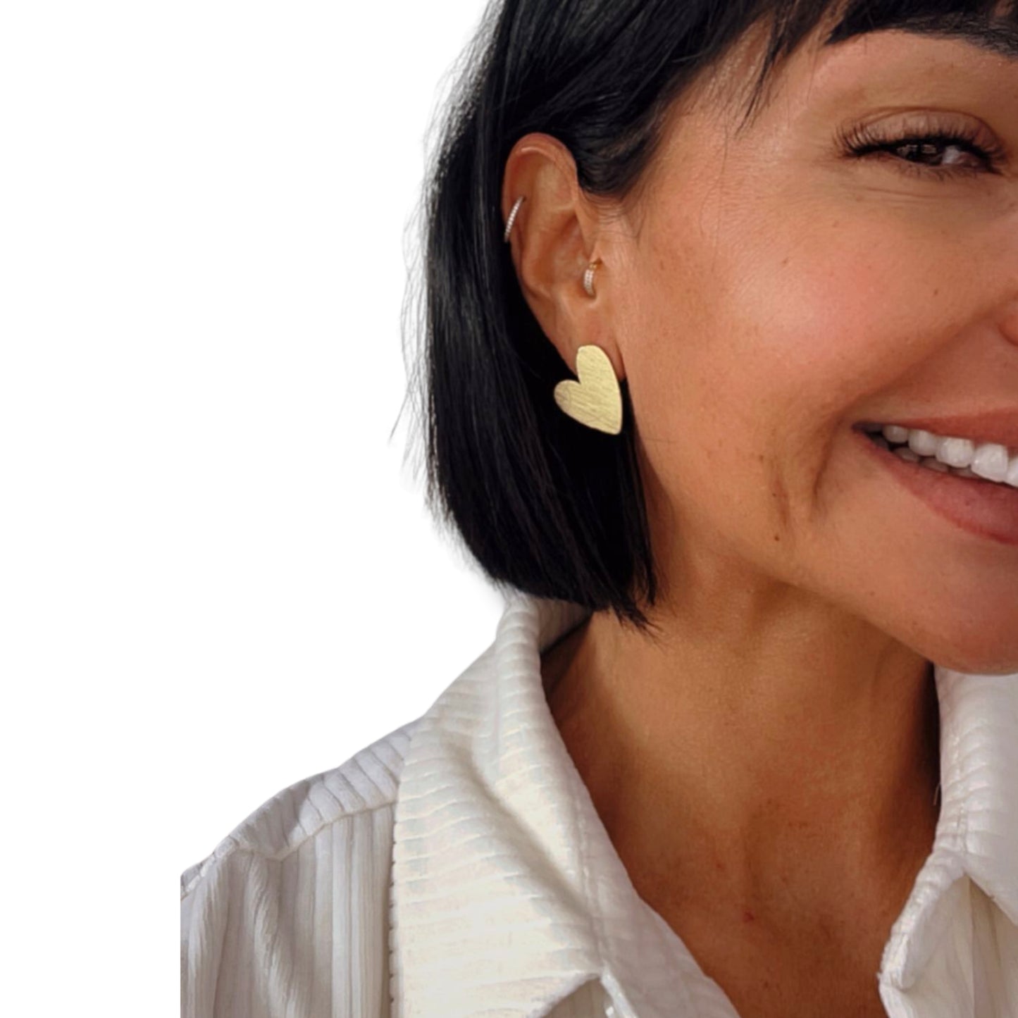 Herz Ohrringe – Edelstahl vergoldet