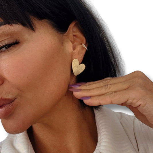 Herz Ohrringe – Edelstahl vergoldet