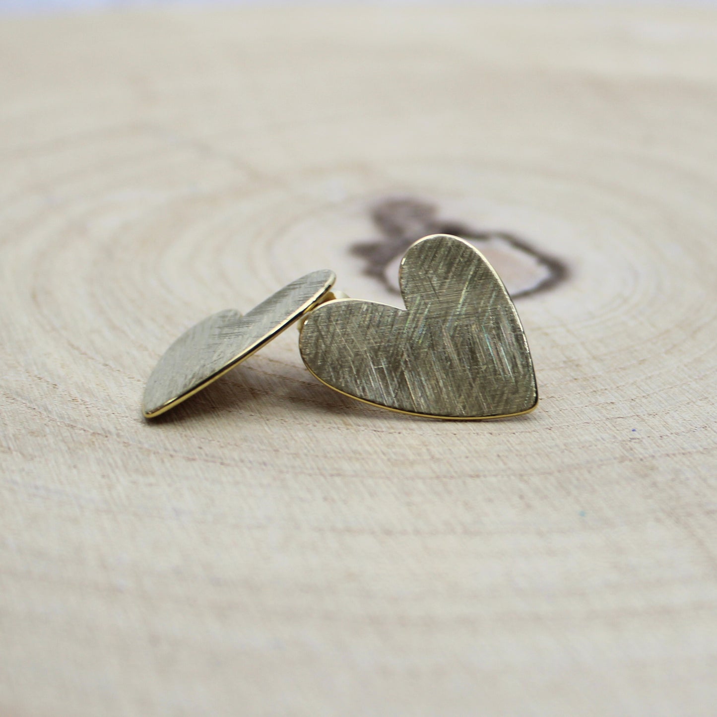 Herz Ohrringe – Edelstahl vergoldet