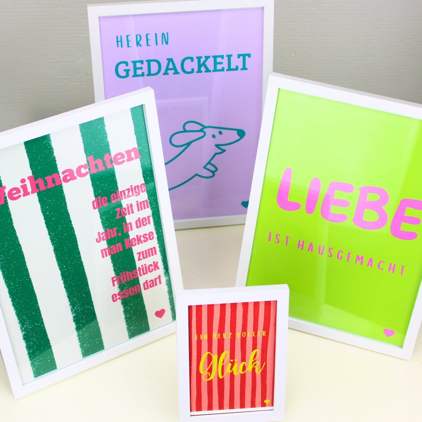 Hochwertiges Poster im Bilderrahmen – ein Stück Herz für dein Zuhause