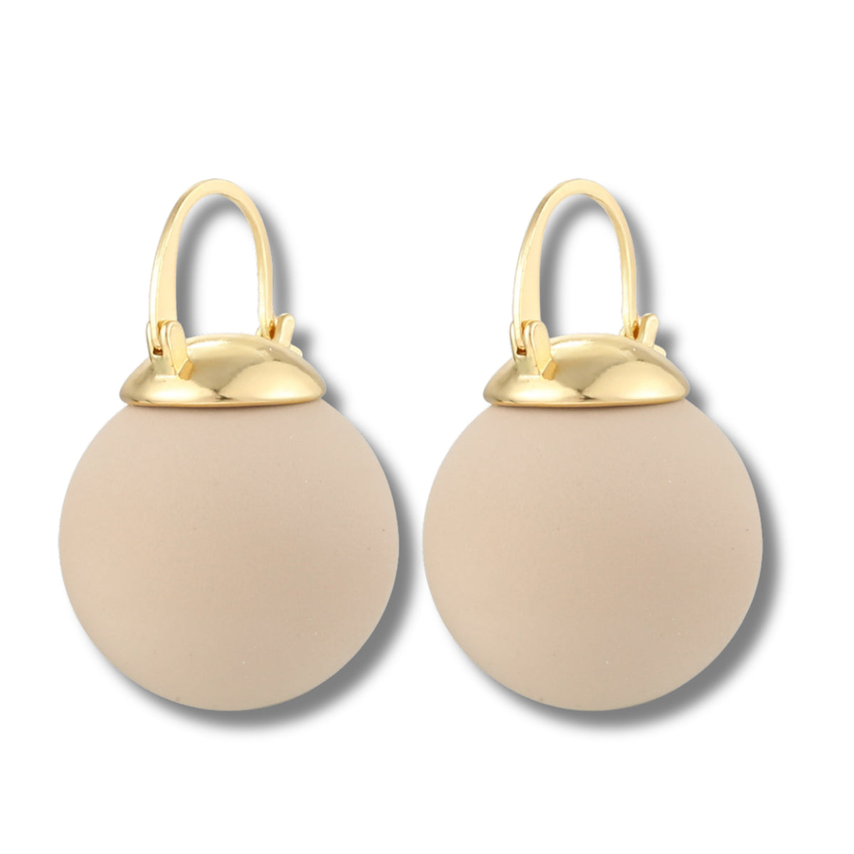 Ohrringe 14K vergoldet alle Farben – Beige, Taupe, Bordeaux, Braun, Schwarz