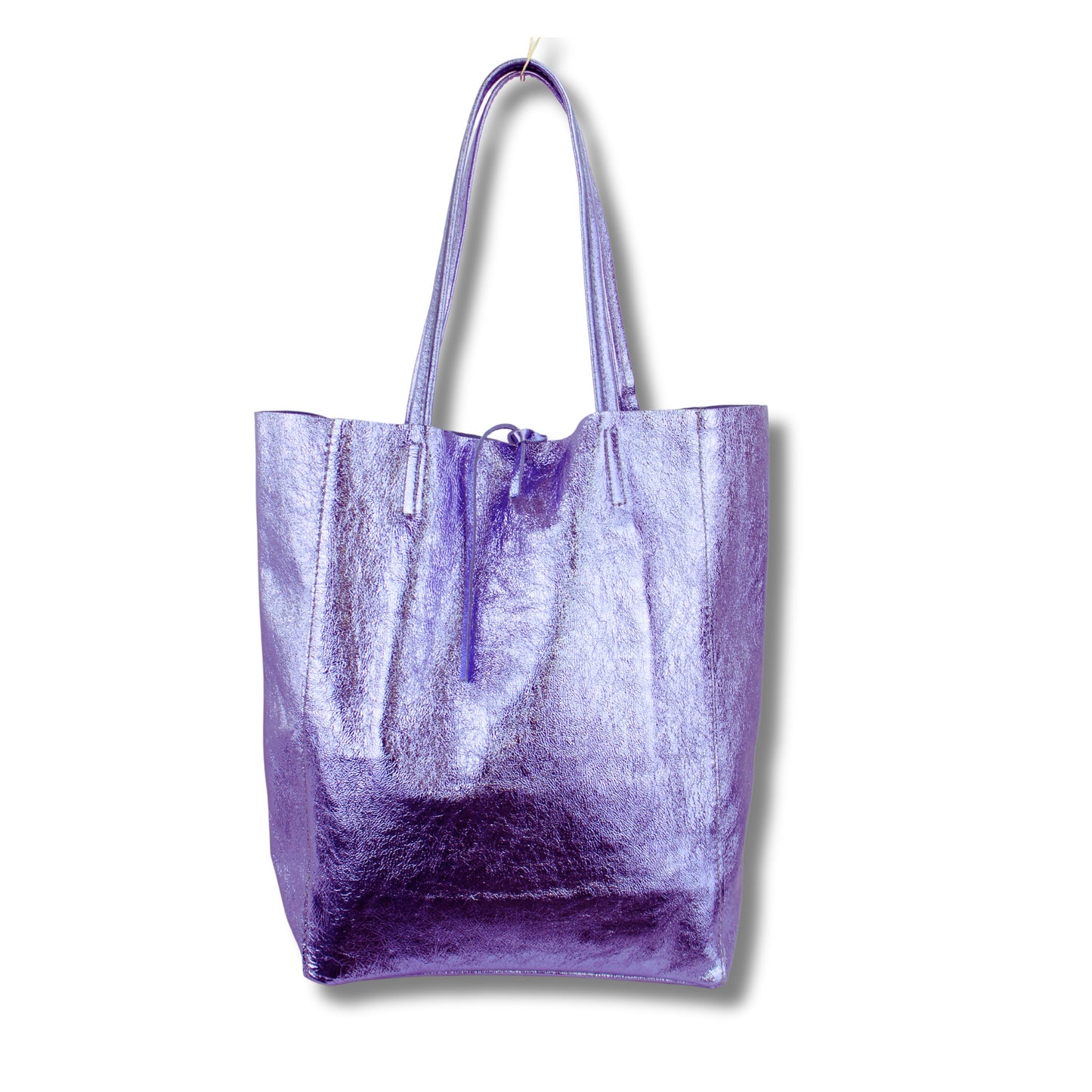 Metallic Echtleder Shopper