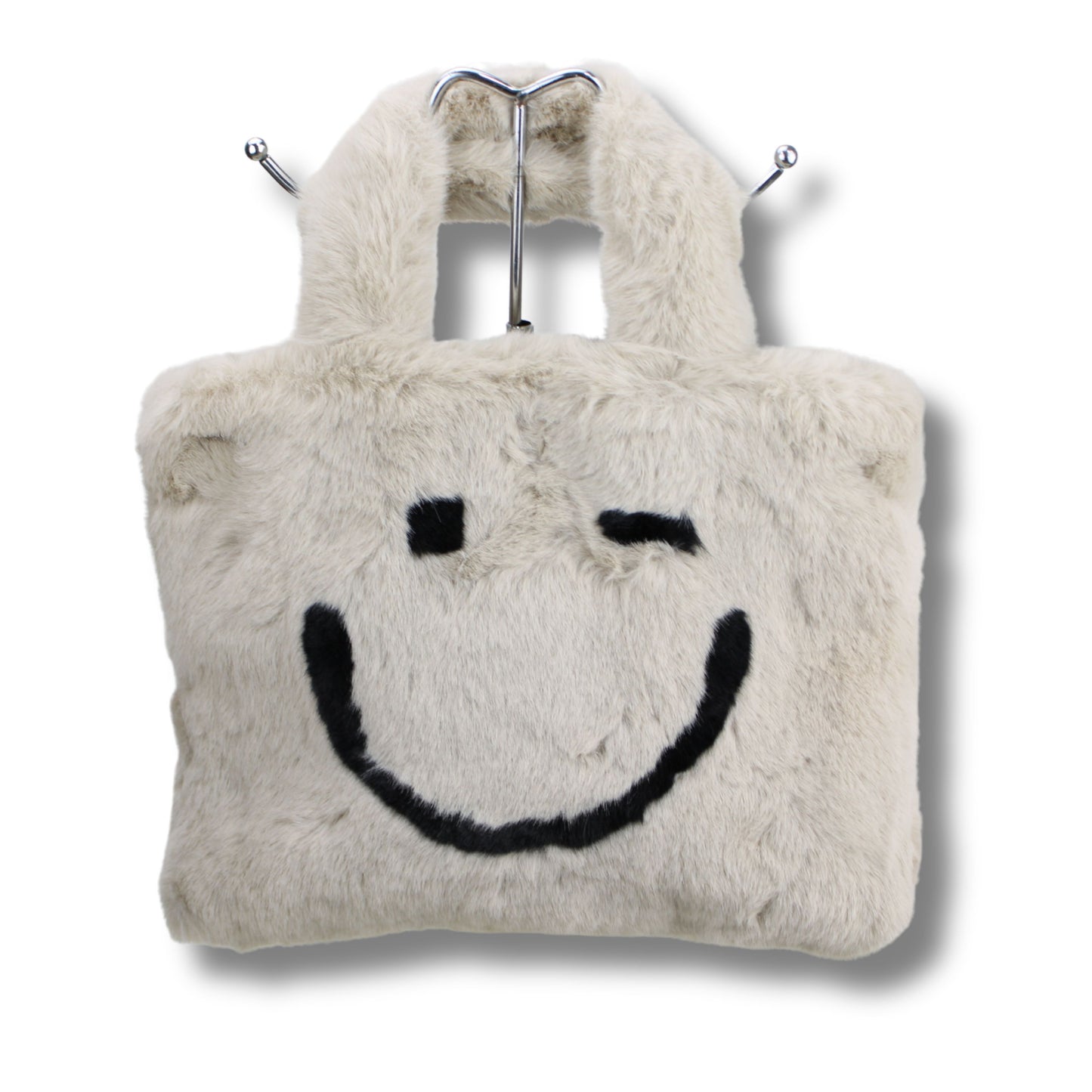 Flauschige Smiley-Tasche