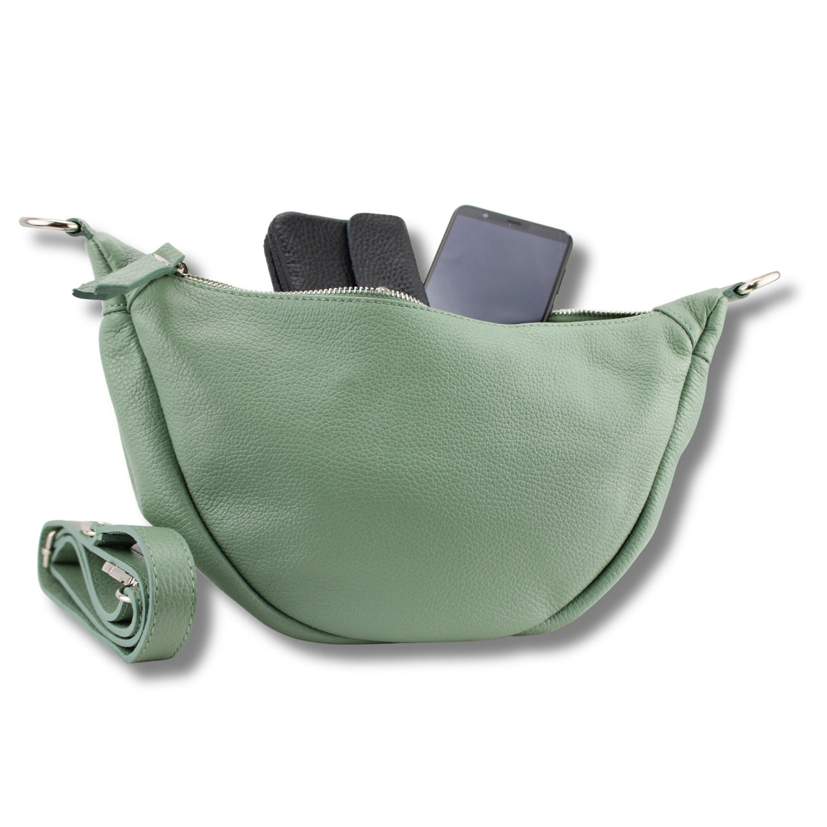 Bananabag Beige Detailansicht Leder – weich, langlebig, 100% Echtleder