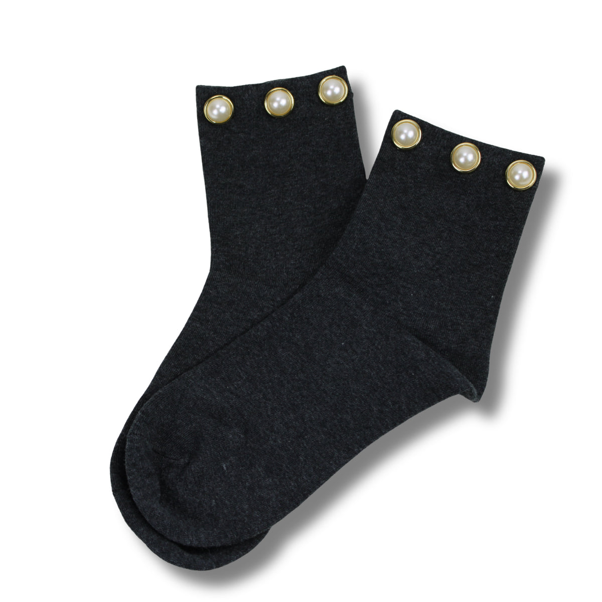 Perlen-Söckchen Creme – klassisch & edel, perfekt zu Sneakern & Boots