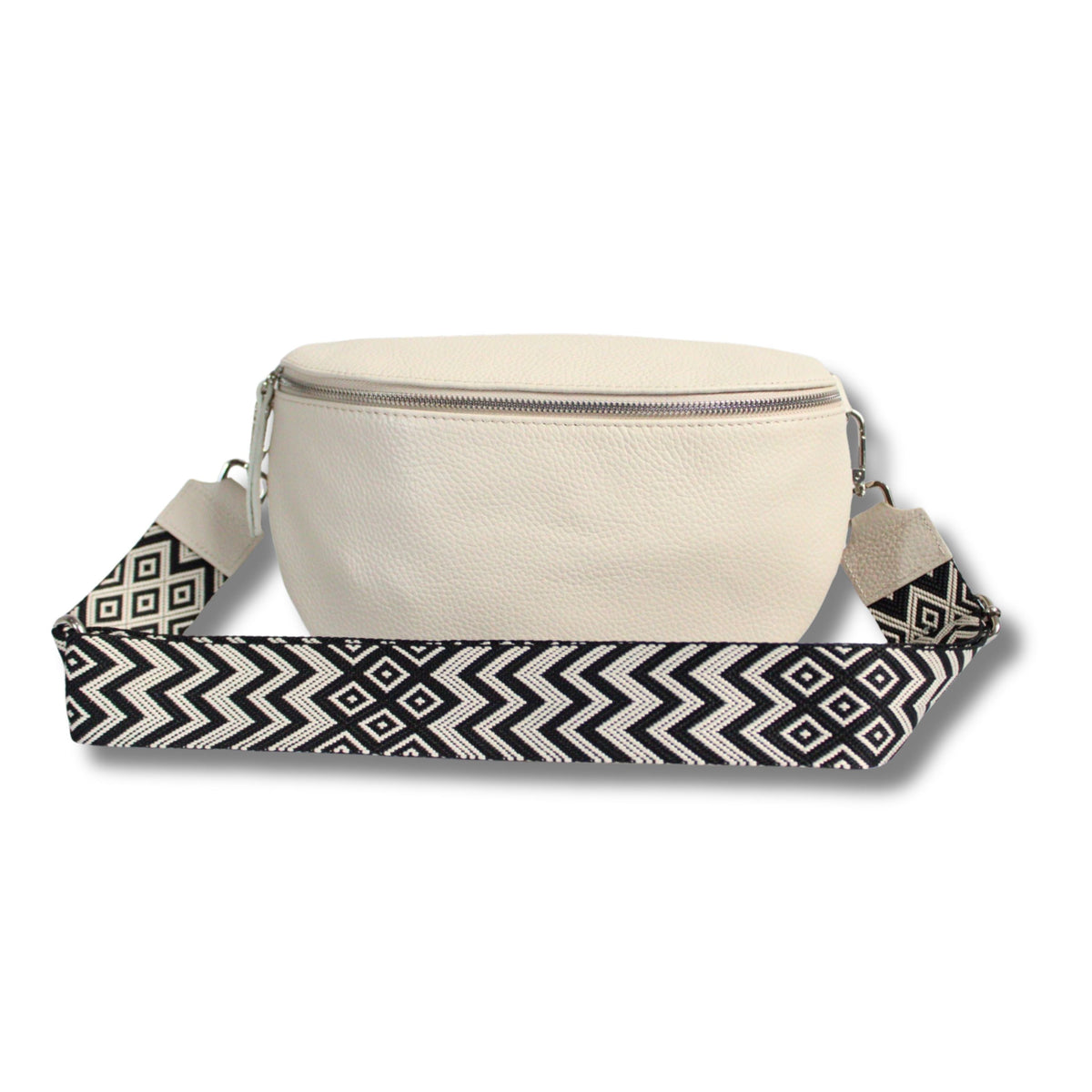 Echtleder Crossbody Bag Made in Italy in Creme, Schwarz, Grau, Taupe und Braun – zeitlose Damen-Umhaengetasche aus italienischem Leder von Schenkt ein Herz