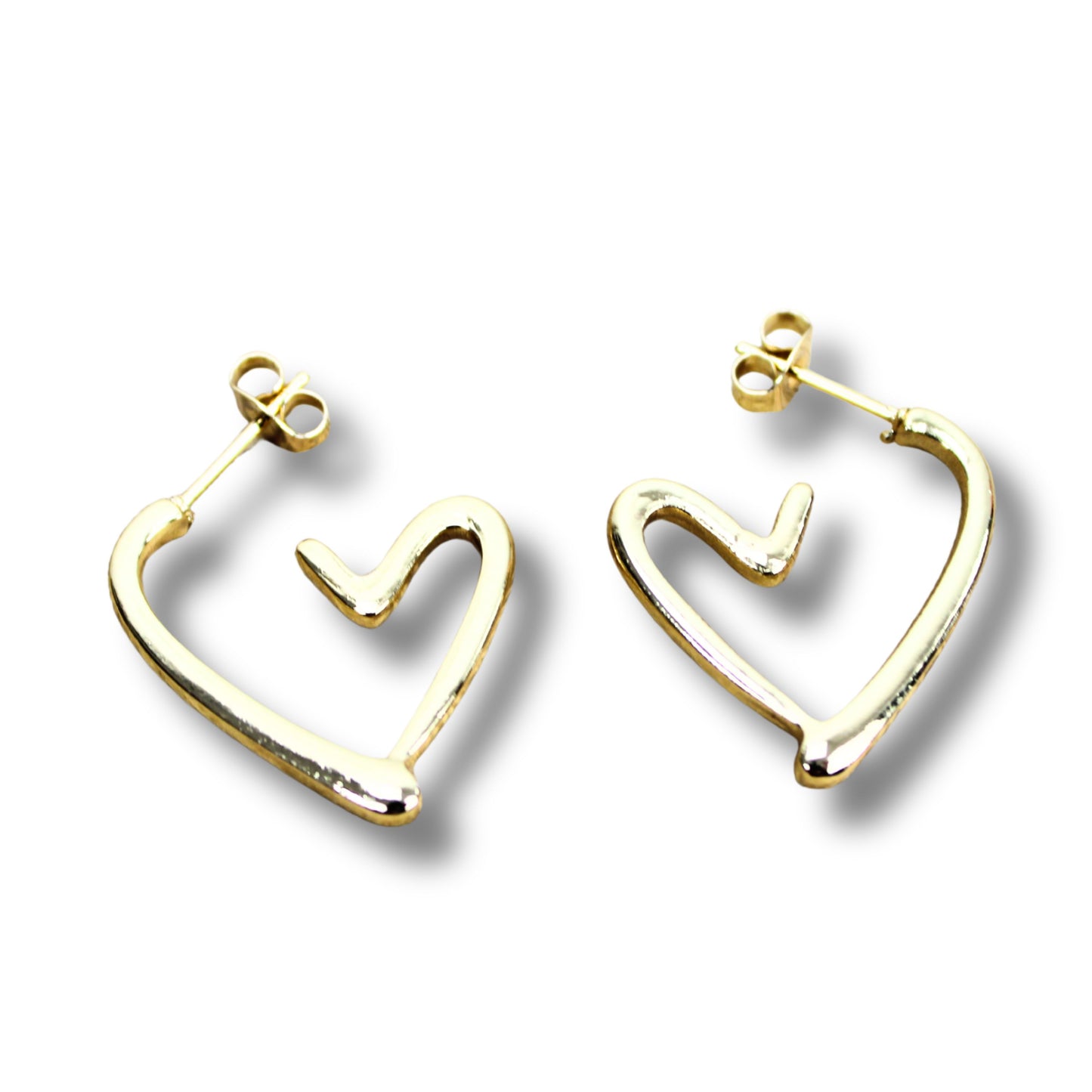 Edelstahl Herz-Ohrringe – elegant, modern & voller Liebe