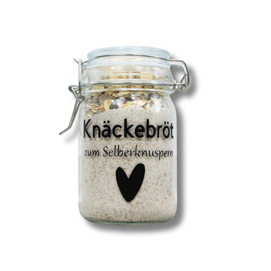 Mini-Knäckebröt-Backmischung im Glas – zum Selberknuspern