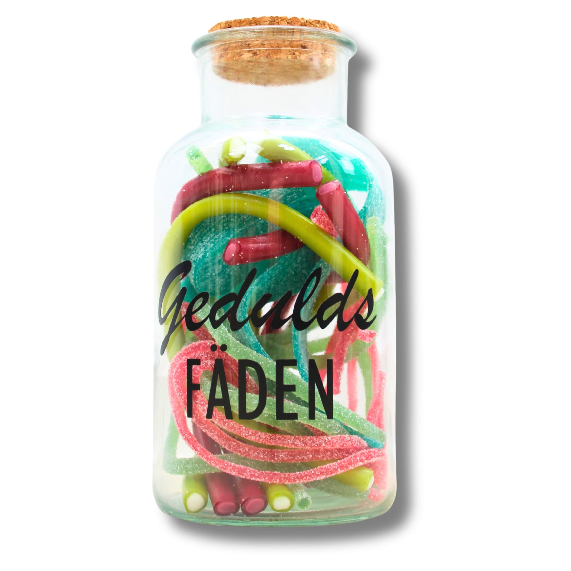 Geduldsfaden im Glas – buntes handgefertigtes Wortspiel-Geschenk mit Humor fuer alle die am Limit sind von Schenkt ein Herz
