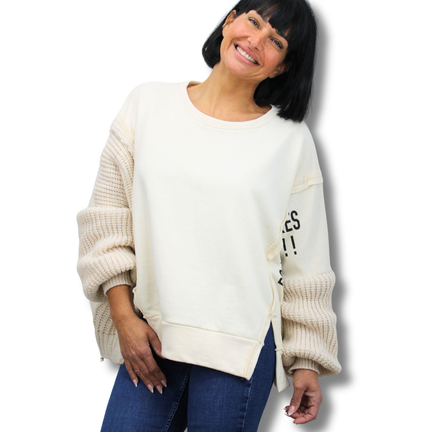 Oversized Sweatshirt „Do What Makes You Happy“ – sportlich, modern & anders