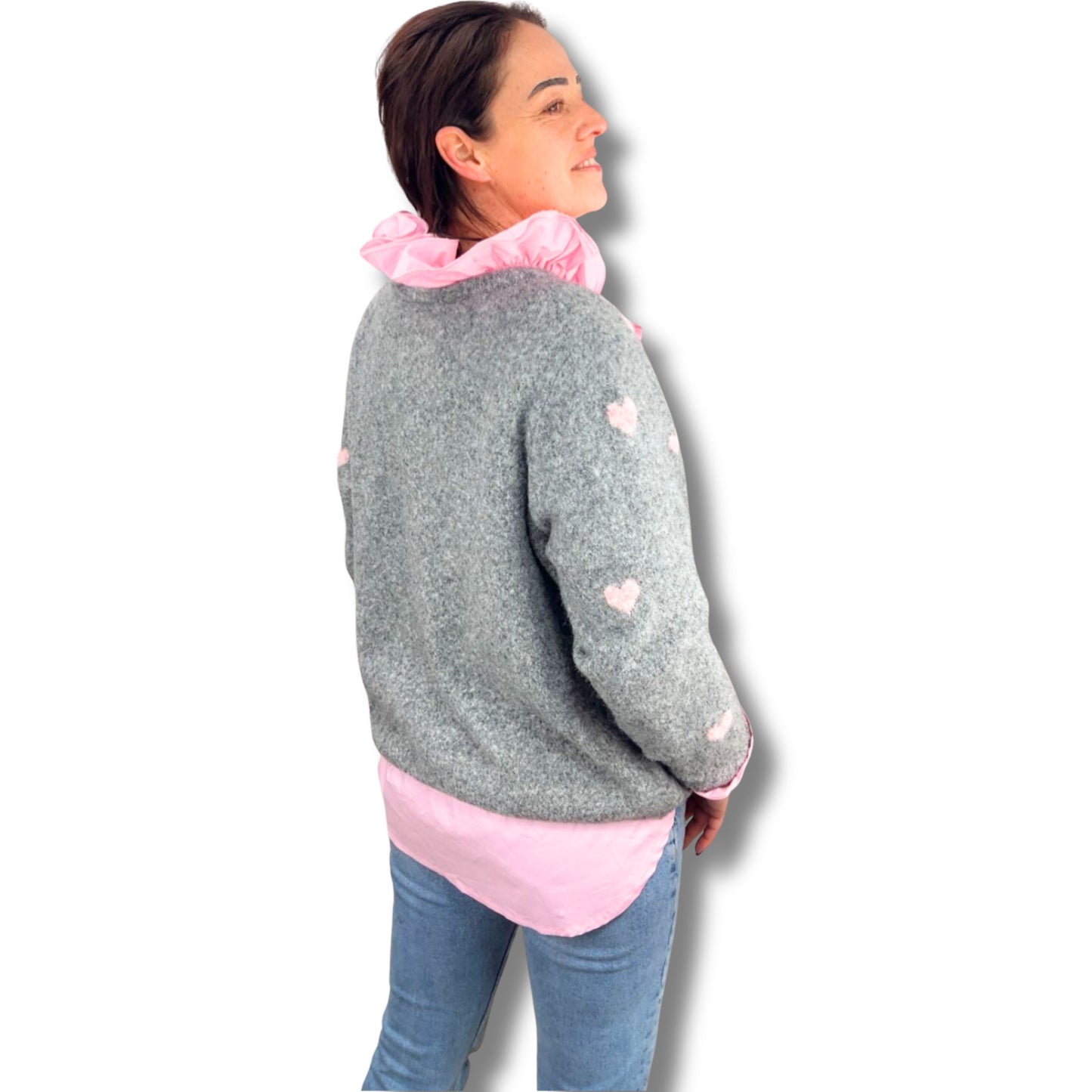 Romantische Baumwollbluse mit Schleife