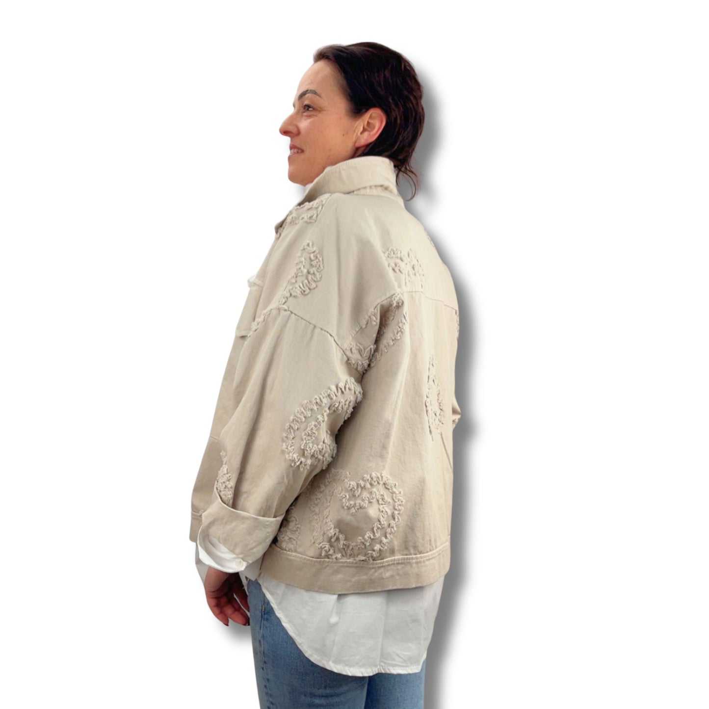 Jeansjacke mit Herz-Applikationen – ein echtes Lieblingsstück