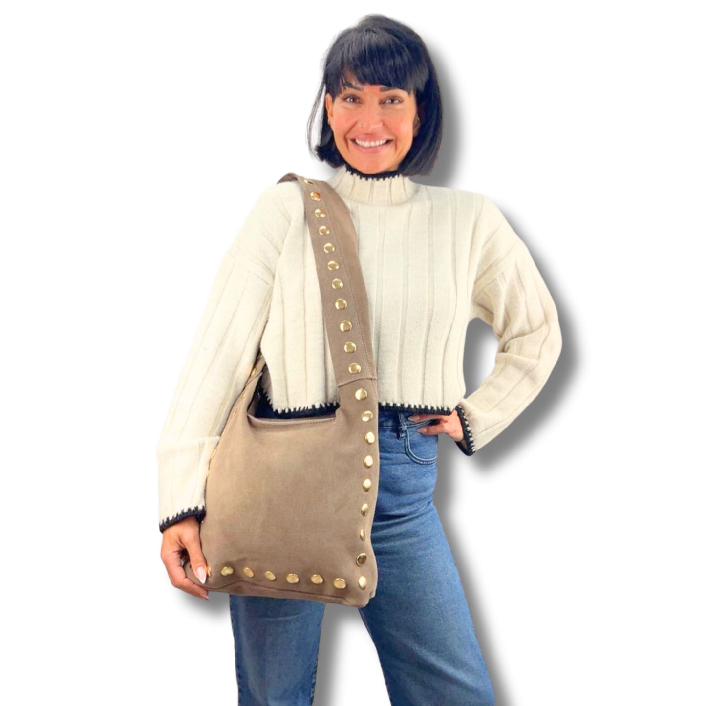 Wildledertasche „Herzensweg“