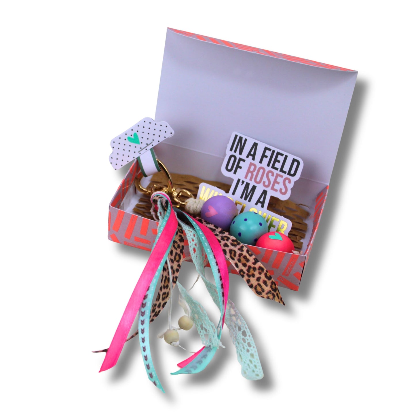 Handgemachter Schlüsselanhänger aus Holzperlen